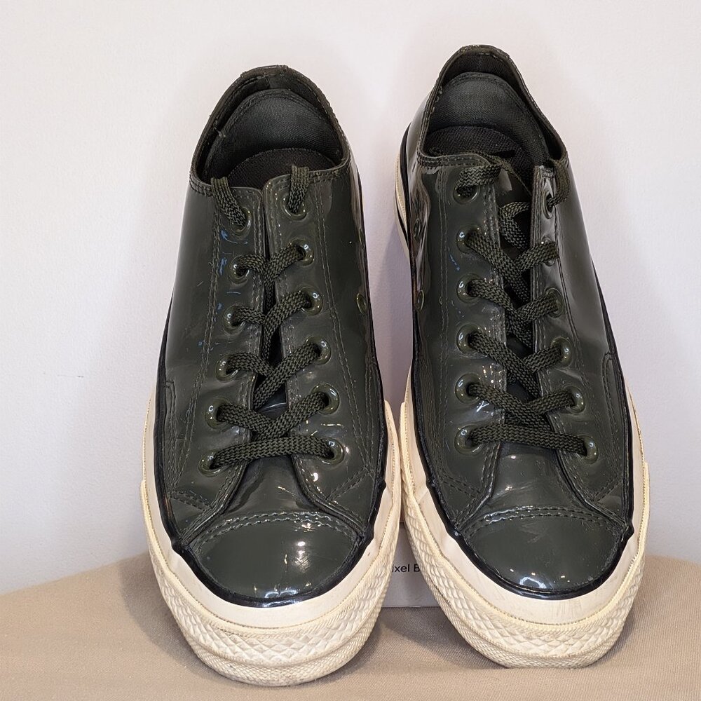 Converse Chuck Taylor 70 Olive Patent Leather - Women 7.5